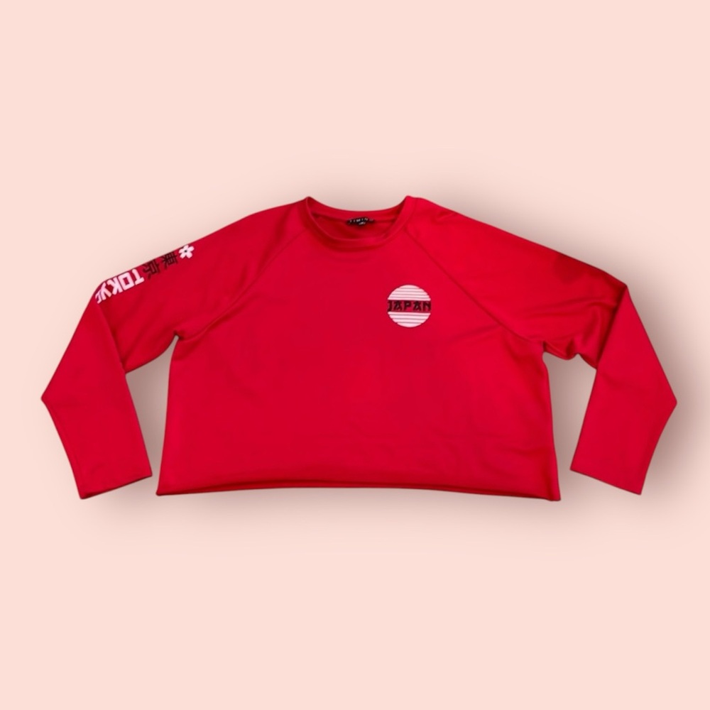 Timing Women Japan Long Sleeve Crop Top